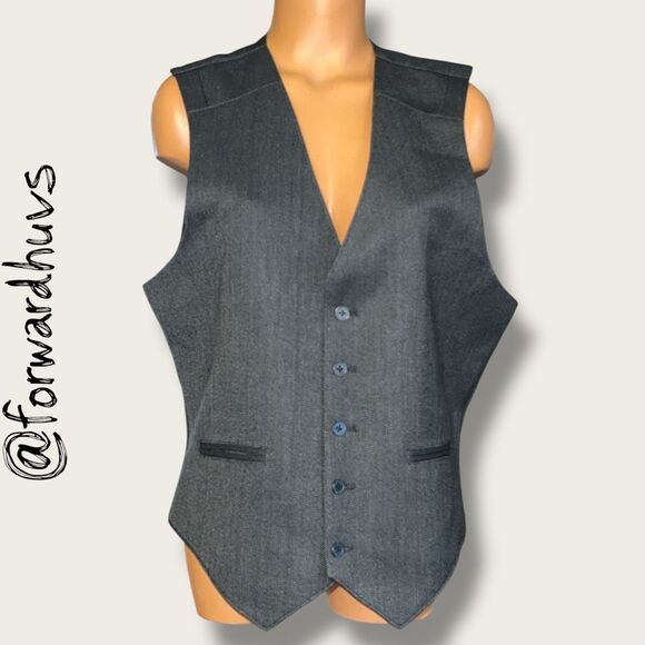 Apt. 9 Formal Vest | Grey & Black | Adjustable Back Strap | Large - Picture 3 of 13